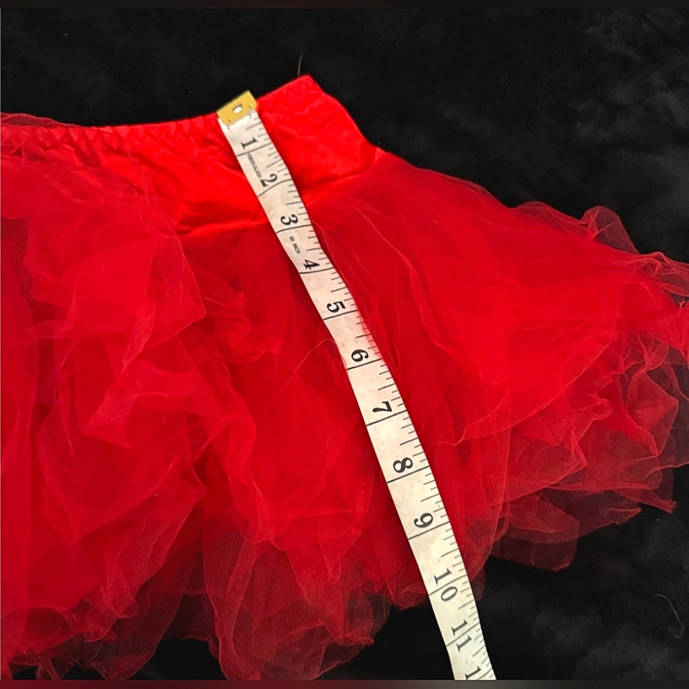 Cherry Red Micro Mini Tulle Tutu Sz OS - Picture 2 of 2